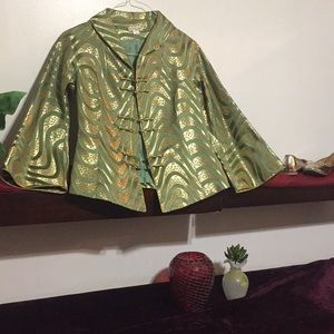 A gold & lime green formal Jacket